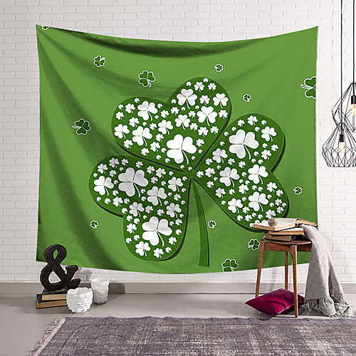 

Saint Patrick's Day Wall Tapestry Art Decor Blanket Curtain Hanging Home Bedroom Living Room Decoration Polyester Shamrock