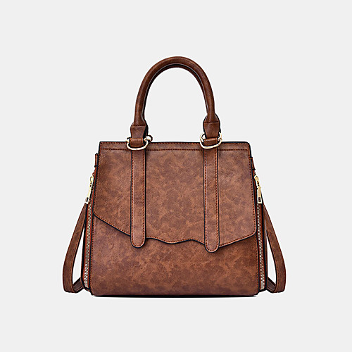

women solid pu leather handbag crossbody bag shoulder bag