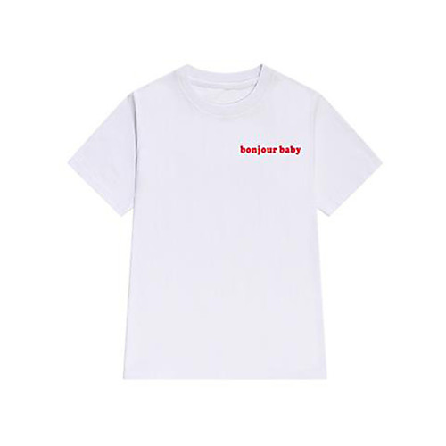 

Men's T shirt Other Prints Graphic Letter Print Short Sleeve Daily Tops Casual Classic White Black Yellow