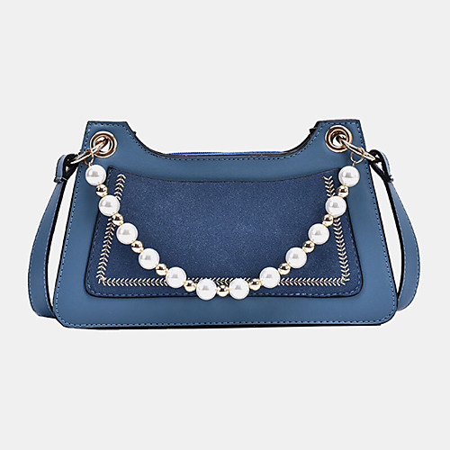 

women pearl vintage patchwork shoulder bag handbag