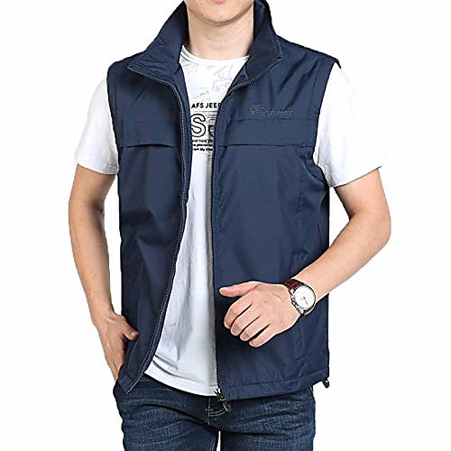 

Men's Hiking Vest / Gilet Fishing Vest Hiking Fleece Jacket Winter Outdoor Lightweight Windproof Breathable Quick Dry Vest / Gilet Top Fleece Fishing Climbing Camping / Hiking / Caving Navy ArmyGreen