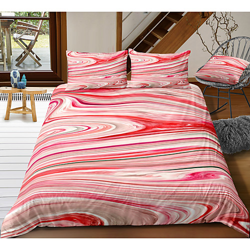 

Marble Print 3-Piece Duvet Cover Set Hotel Bedding Sets Comforter Cover with Soft Lightweight Microfiber, Include 1 Duvet Cover, 2 Pillowcases for Double/Queen/King(1 Pillowcase for Twin/Single)
