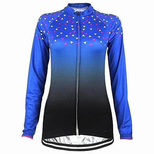 

21Grams Women's Long Sleeve Cycling Jersey Blue Gradient Bike Top Mountain Bike MTB Road Bike Cycling Breathable Quick Dry Sports Clothing Apparel / Stretchy / Athleisure