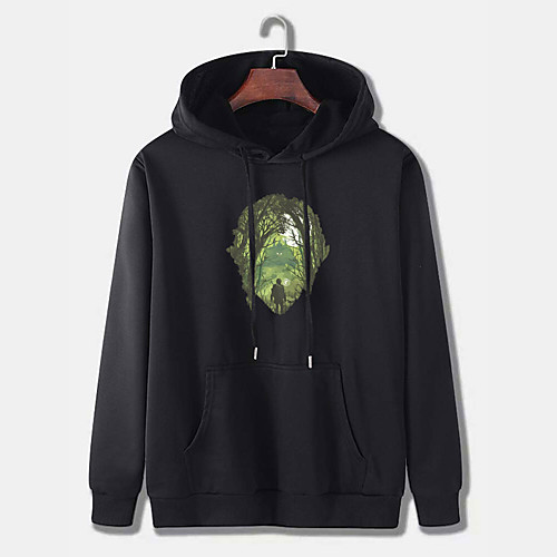 

Men's Pullover Hoodie Sweatshirt Graphic Cartoon Print Daily Weekend 3D Print Casual Hoodies Sweatshirts Wine Red Black Dark Gray