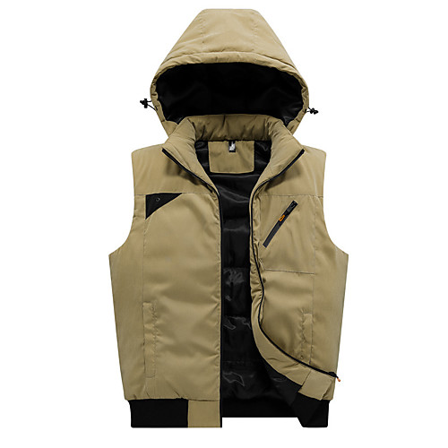 

Men's Sports Puffer Jacket Hiking Down Jacket Hiking Vest / Gilet Winter Outdoor Lightweight Windproof Breathable Quick Dry Vest / Gilet Top Fleece Fishing Climbing Camping / Hiking / Caving Black