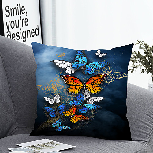 

1 pcs Polyester Pillow Cover & Insert, Animal Simple Classic Square Zipper Polyester Traditional Classic