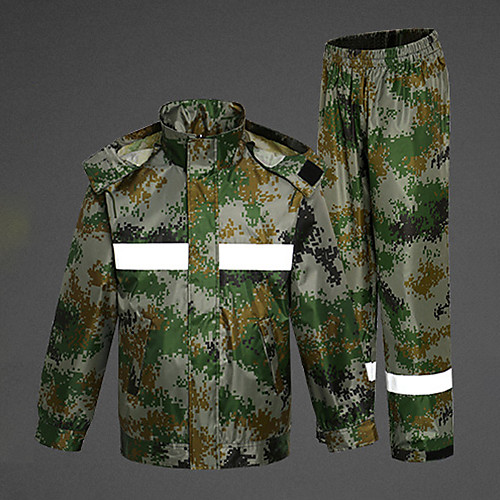 

Men's Waterproof Hiking Jacket Rain Jacket Outdoor Lightweight Windproof Breathable Quick Dry Raincoat Top Fishing Climbing Camping / Hiking / Caving Camouflage