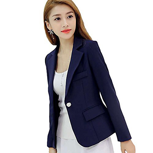 

women's fashion long sleeve slim fitted ladies office blazer suit jacket grey s