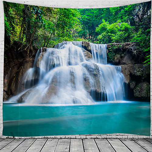 

wall tapestry art decor blanket curtain hanging home bedroom living decoration waterfall scenery