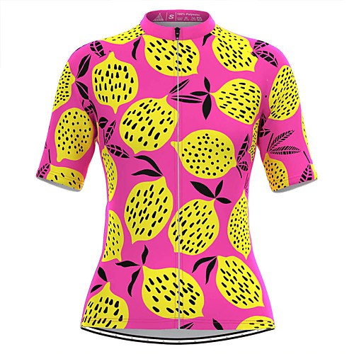 

Women's Short Sleeve Cycling Jersey Pink Fruit Bike Top Mountain Bike MTB Road Bike Cycling Breathable Quick Dry Sports Clothing Apparel / Stretchy / Athleisure