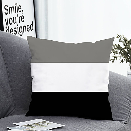 

1 pcs Polyester Pillow Cover & Insert Simple Classic Square Zipper Polyester Traditional Classic