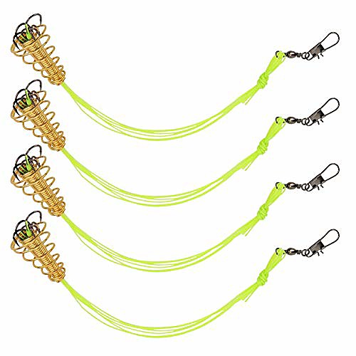 

Fish Lure Hook, 25cm Strong Durable Carp Fishing Hook, Carp Fishing Baits Hook, with Spring Feeder for Fishing Rods Wild Fishing Fishing Tackle Reservoir(9#)