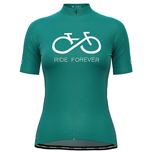 

21Grams Women's Short Sleeve Cycling Jersey Green Bike Top Mountain Bike MTB Road Bike Cycling Breathable Quick Dry Sports Clothing Apparel / Stretchy / Athleisure
