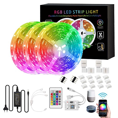 

310M Light Sets RGB Strip Lights Smart Lights 540 LEDs SMD5050 10mm 1Set Mounting Bracket 1 set RGB Christmas New Year's APP Control Tiktok LED Strip Lights 12 V