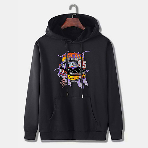 

Men's Pullover Hoodie Sweatshirt Graphic Cartoon Print Daily Weekend 3D Print Casual Hoodies Sweatshirts Wine Red Black Dark Gray