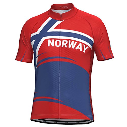 

21Grams Men's Short Sleeve Cycling Jersey Red Bike Top Mountain Bike MTB Road Bike Cycling Breathable Sports Clothing Apparel / Stretchy / Athletic