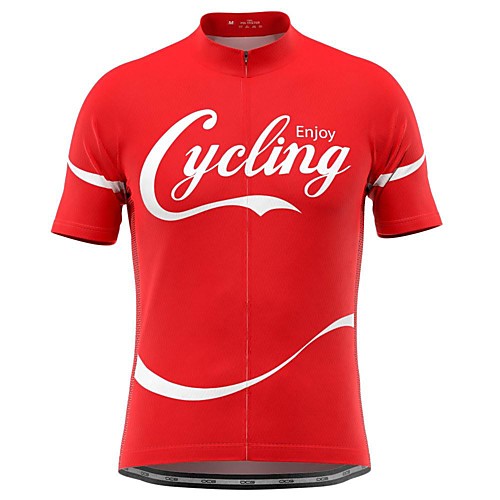 

21Grams Men's Short Sleeve Cycling Jersey Red Bike Top Mountain Bike MTB Road Bike Cycling Breathable Sports Clothing Apparel / Stretchy / Athletic