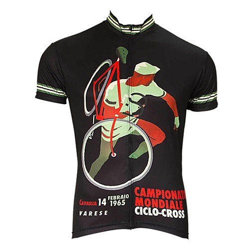 

Men's Short Sleeve Cycling Jersey Black Bike Top Mountain Bike MTB Road Bike Cycling Breathable Sports Clothing Apparel / Stretchy / Athletic