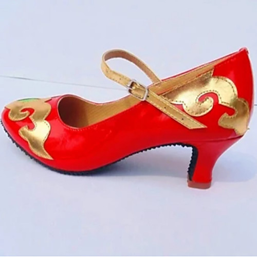 

Girls' Modern Shoes Heel Slim High Heel Red Gold Silver Buckle Children's