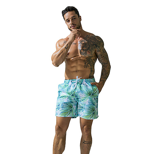 

Men's Sports & Outdoors Breathable Cycling Quick Dry Outdoor Sports Holiday Weekend Shorts Pants Plants Short Drawstring Blue