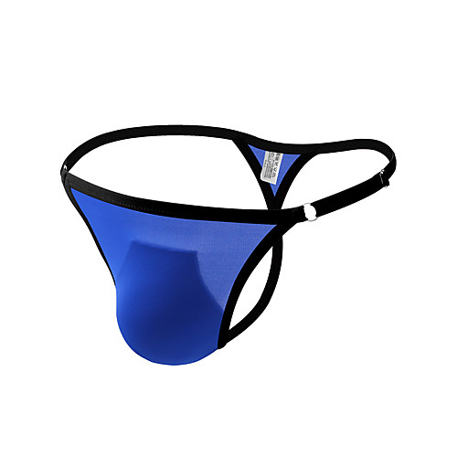 

Men's 1 Piece Basic G-string Underwear - Normal Low Waist Light Blue White Black One-Size