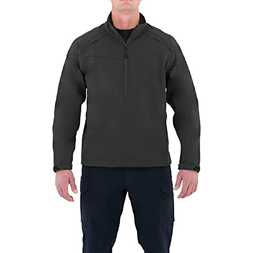 

Men's Cotton Job Shirt 1/4 Zip Black 3XL T
