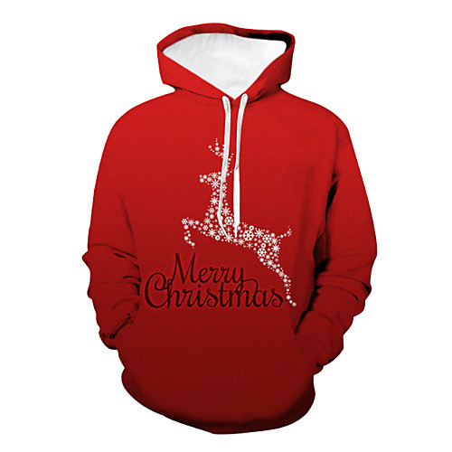 

Men's Pullover Hoodie Sweatshirt Graphic 3D Daily 3D Print 3D Print Hoodies Sweatshirts Red