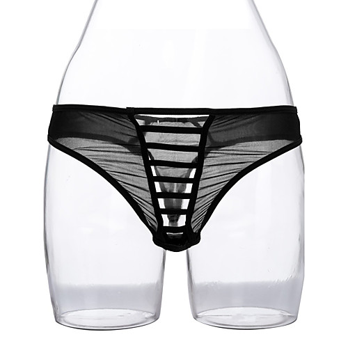 

Men's 1 Piece Basic G-string Underwear - Normal Low Waist Black One-Size