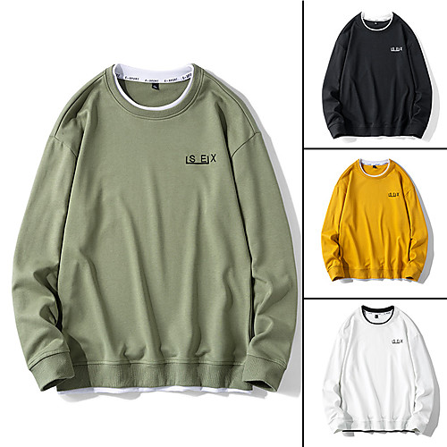 

Men's Sweatshirt Pullover Color Block Crew Neck Color Block Sport Athleisure Sweatshirt Top Long Sleeve Breathable Moisture Wicking Sweat Out Comfortable Everyday Use Street Casual Daily