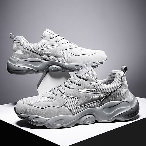 

Men's Trainers Athletic Shoes Sporty Casual Athletic Running Shoes Basketball Shoes Tissage Volant Breathable Non-slipping Wear Proof Dark Grey Black Light Grey Fall