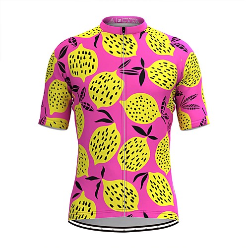 

Men's Short Sleeve Cycling Jersey Pink Fruit Bike Top Mountain Bike MTB Road Bike Cycling Breathable Sports Clothing Apparel / Stretchy / Athletic