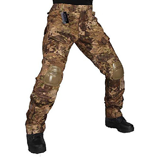 

Tactical Pants with Knee Pads Airsoft Camping Hiking Hunting BDU Ripstop Combat Pants 13 kinds Army Camo Uniform Military Trousers (Highlander Camo, M34)