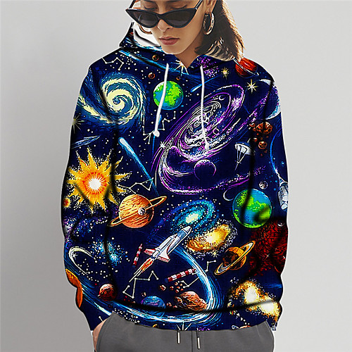 

Women's Pullover Hoodie Sweatshirt 3D Print Daily Sports 3D Print 3D Print Casual Hoodies Sweatshirts Rainbow