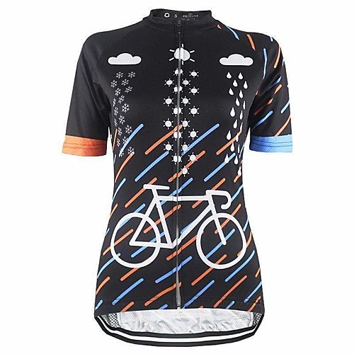 

Women's Short Sleeve Cycling Jersey Black Bike Top Mountain Bike MTB Road Bike Cycling Breathable Quick Dry Sports Clothing Apparel / Stretchy / Athleisure