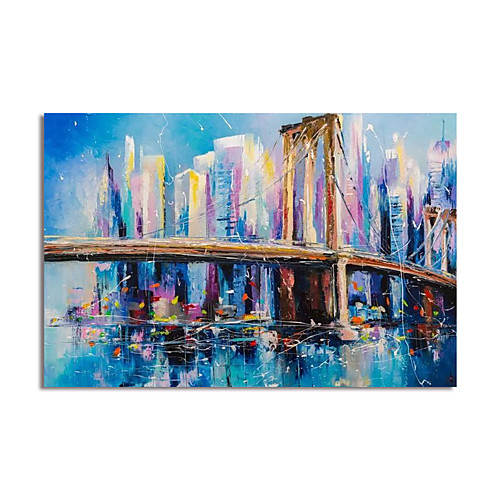 

Oil Painting Hand Painted Horizontal Abstract Modern Stretched Canvas