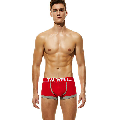 

Men's 1 Piece Basic Boxers Underwear / Briefs Underwear - Normal Mid Waist Black Red Green M L XL