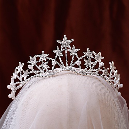 

Cute Alloy Tiaras with Rhinestone / Pearl 1 Piece Wedding / Party / Evening Headpiece