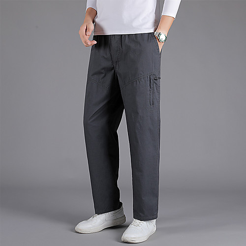 

Men's Hiking Pants Trousers Solid Color Outdoor Regular Fit Windproof Breathable Quick Dry Warm Cotton Pants / Trousers Bottoms Light Yellow Grey Dark Gray Khaki Hunting Climbing Camping / Hiking