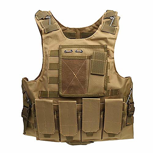 

star eleven amphibious tactical military vest outdoor camouflage tactical vest hunting protection vest equipment, khaki