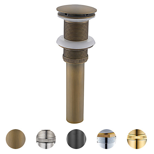 

Faucet Accessory-Superior Quality Contemporary Copper Pop-up Water Drain Without Overflow Chrome