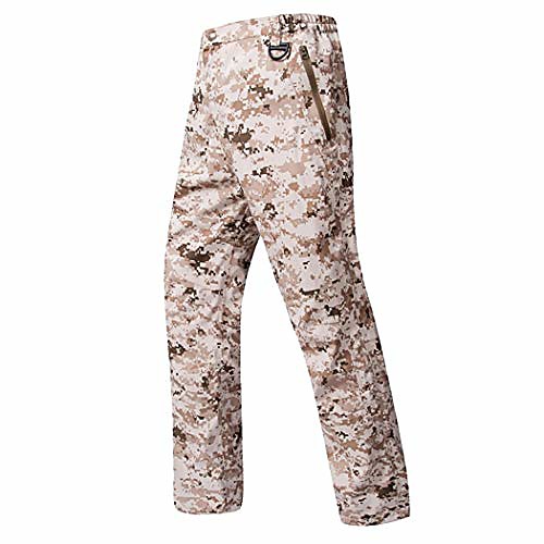 

Summer Shark Skin Hard Shell Camouflage Waterproof Pants Men Hardshell Camo Paintball Tactical Army Cargo Trouser Desert Camo L