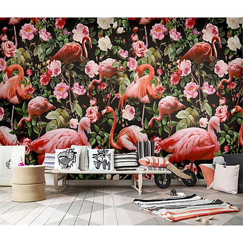 

Pattern Floral Botanical Animal Home Decoration Classic Modern Wall Covering, Canvas Material Adhesive required Wallpaper Mural Wall Cloth, Room Wallcovering