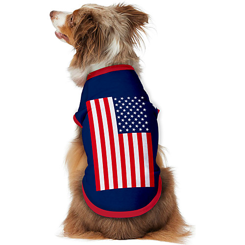 

Dog Shirt / T-Shirt Vest Print Flag National Flag Fashion Cool Casual / Daily Outdoor Dog Clothes Puppy Clothes Dog Outfits Breathable Blue Costume for Girl and Boy Dog Polyster S M L XL