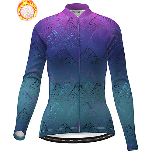 

21Grams Women's Long Sleeve Cycling Jacket Winter Fleece Purple Bike Jacket Top Mountain Bike MTB Road Bike Cycling Thermal Warm Fleece Lining Breathable Sports Clothing Apparel / Stretchy