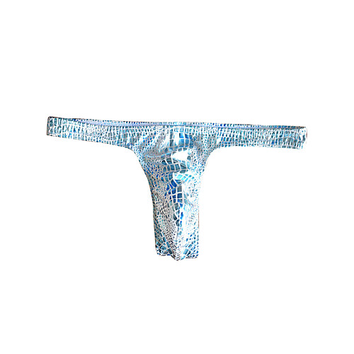 

Men's 1 Piece Basic G-string Underwear - Normal Low Waist Light Blue S M L