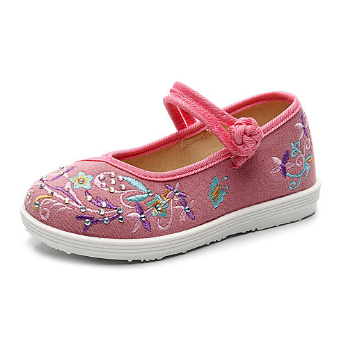 

Girls' Modern Shoes Flat Flat Heel White Red Pink Buckle Children's