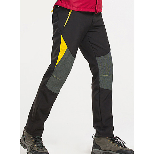 

Men's Hiking Pants Trousers Softshell Pants Patchwork Winter Outdoor Standard Fit Waterproof Windproof Fleece Lining Breathable Pants / Trousers Bottoms Black Army Green Grey Fishing Climbing Beach S