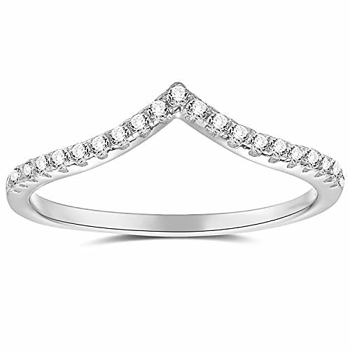 

pointed v shaped chevron silver ring (rhodium-plated-silver, size 6)