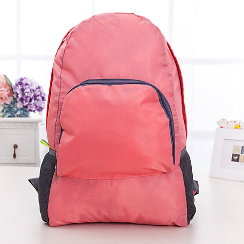 

Unisex Oxford Commuter Backpack Large Capacity Zipper Solid Color Daily Outdoor Black Blue Red Blushing Pink Green