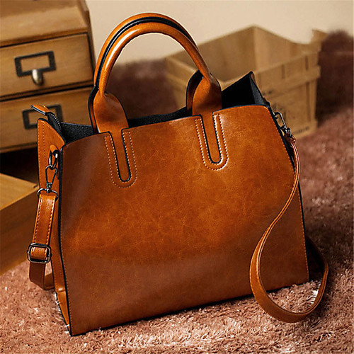 

women ladies leather shoulder bag tote purse handbag messenger crossbody